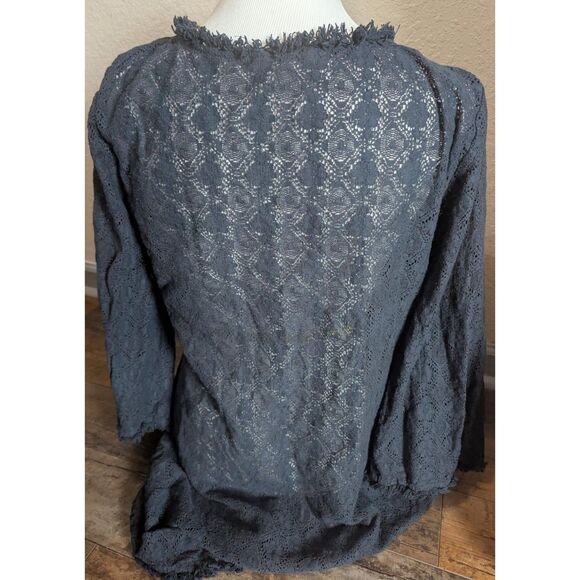 Angel + Premium Black Embroidered Floral Bird Cardigan - Size S - Picture 5 of 5
